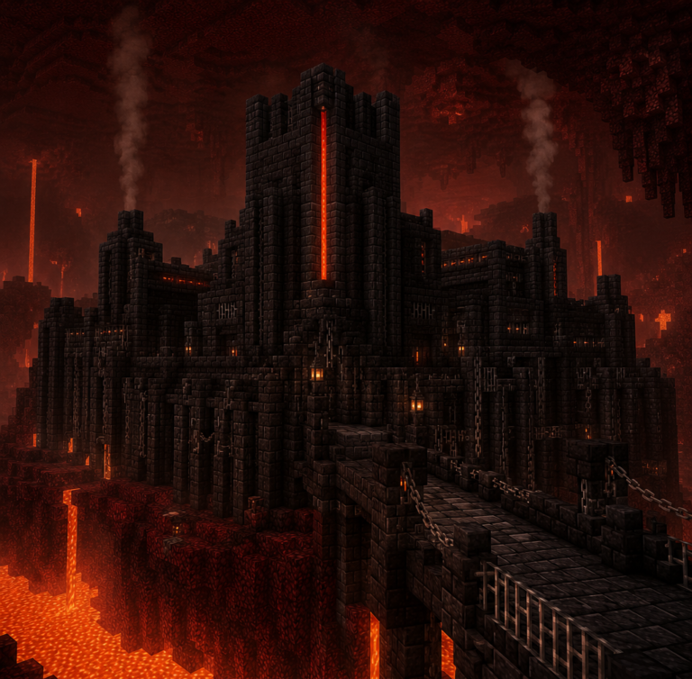 Brutalist Base Design: Industrial Nether Architecture