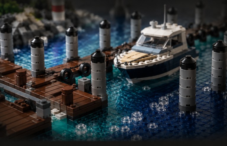 Water Features in LEGO Cities: Rivers, Canals, and Waterfront Building