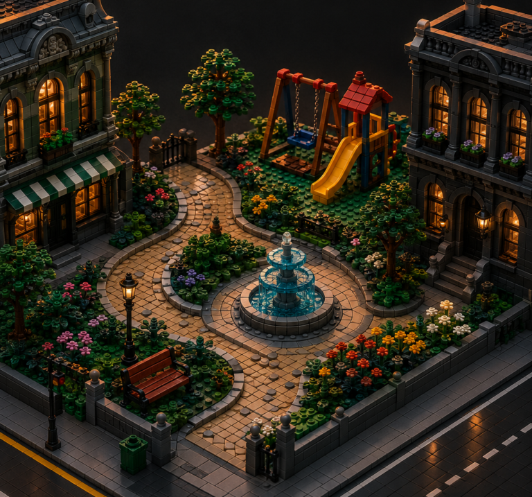 Building Lego Parks and Public Spaces: From Pocket Parks to Central Commons