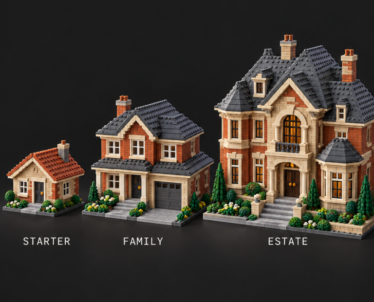 Building Lego Houses: Single-Family Homes from Starter to Mansion