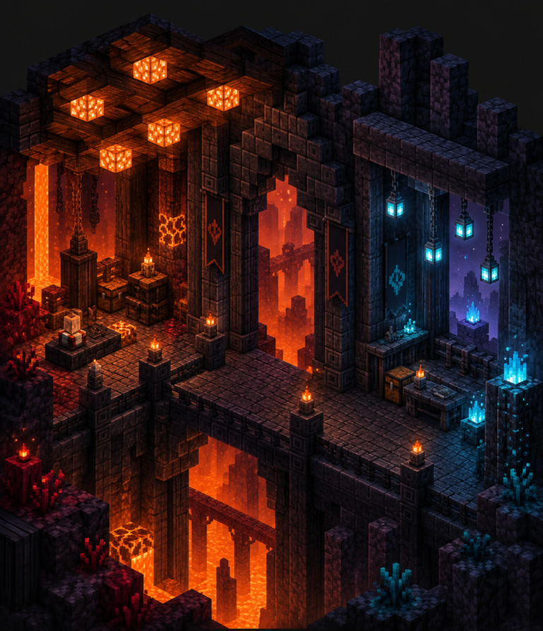 Minecraft Nether Lighting Guide: Soul Fire to Lava Glow